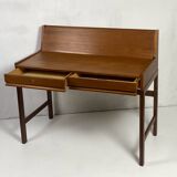 Scandinavian desk with extendable system in teak, 1960.