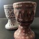 Pair of ceramic egg cups by Jean Austruy