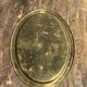 Small vintage Indian oval gold tray L14.5