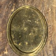 Petit plateau doré ovale vintage indien L14,5