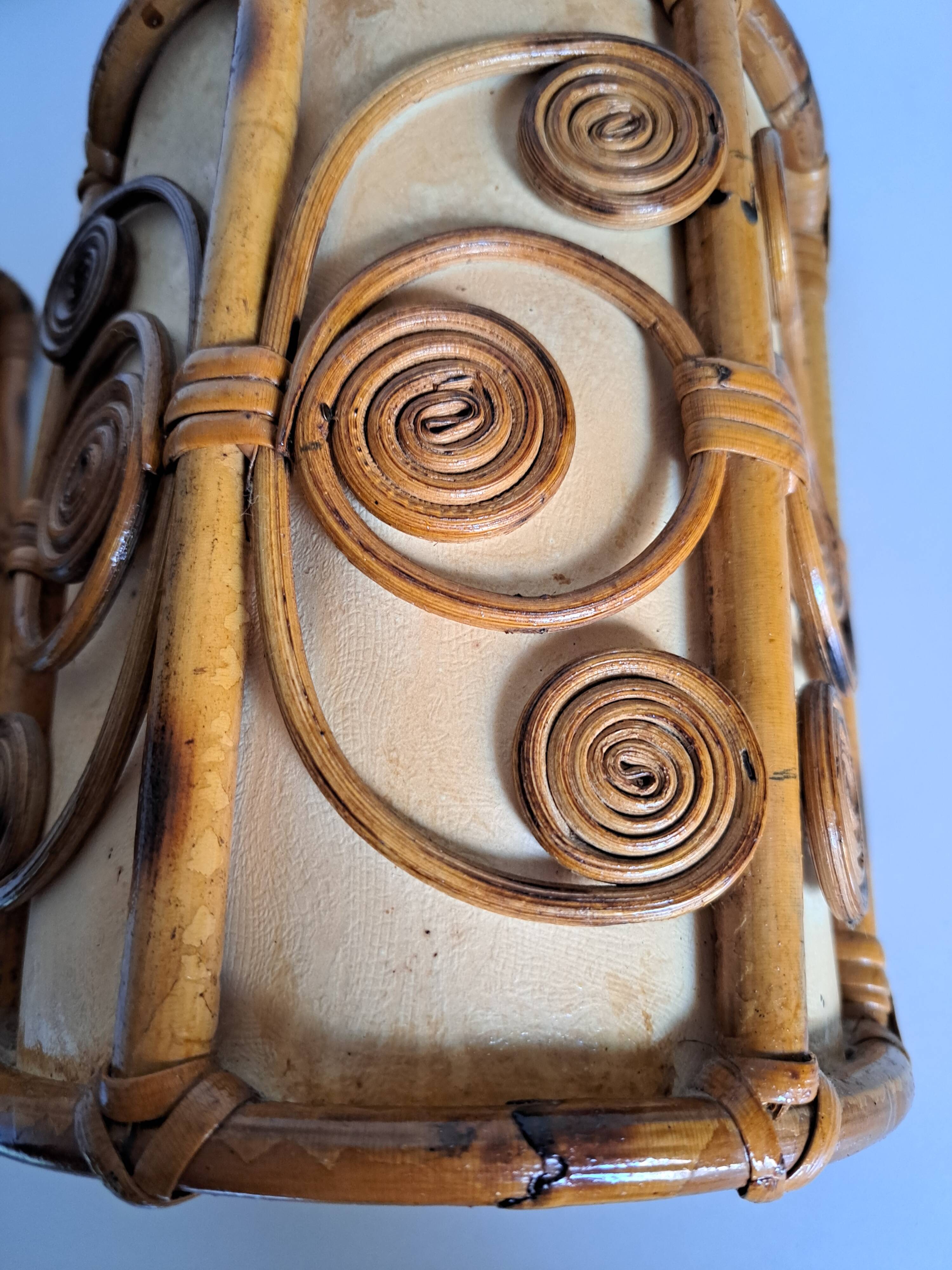 Pair of bamboo sconces