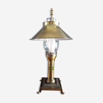 Contemporary pose lamp " orient express " patinated metal