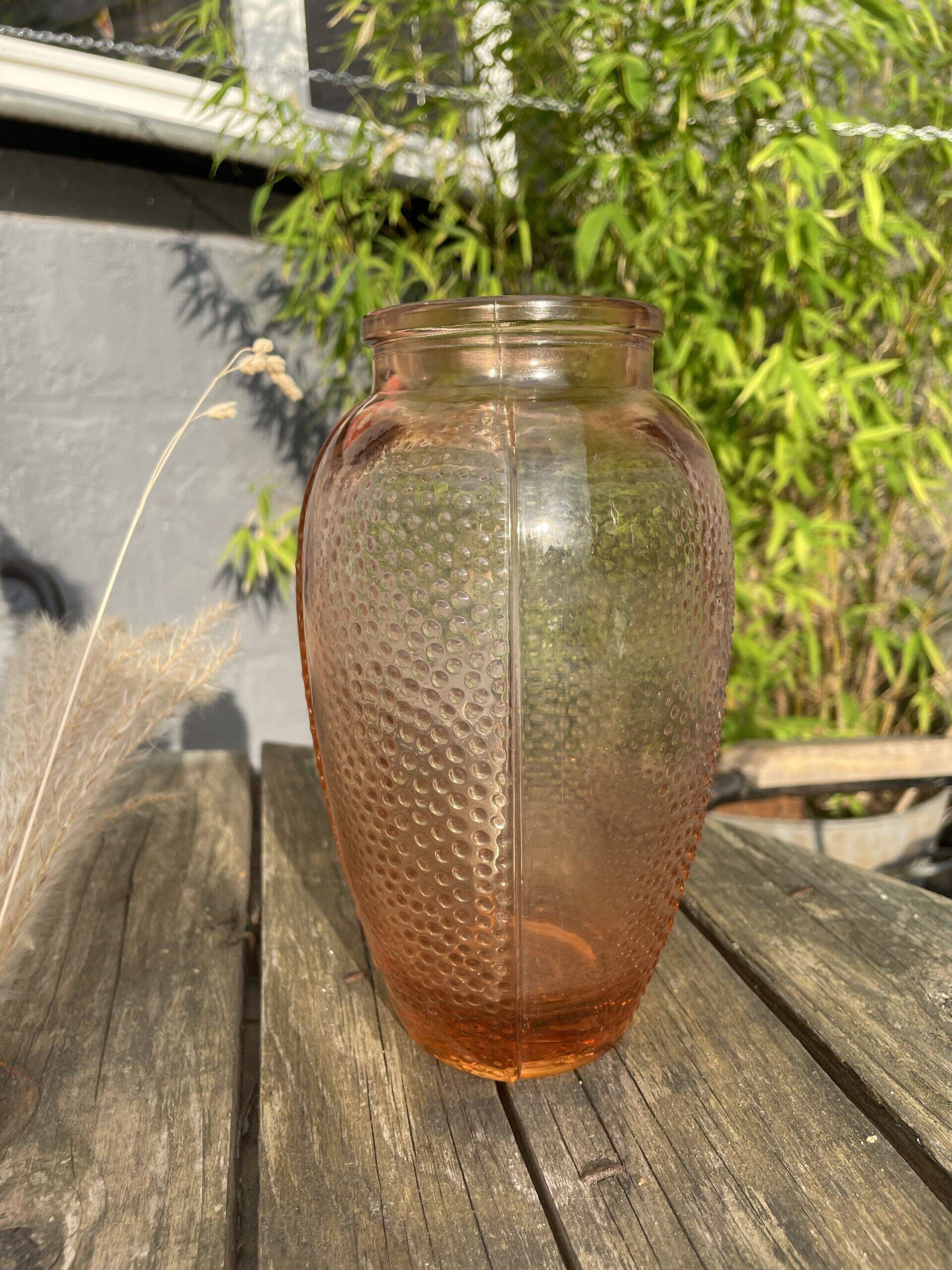 Art Deco pink vase