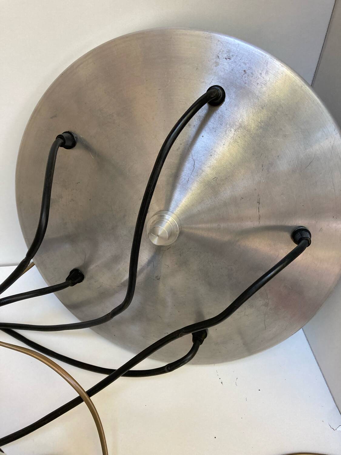 5-light vintage 70s chrome cascade pendant light