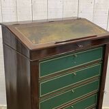 19th century mahogany cardboard box with writing desk