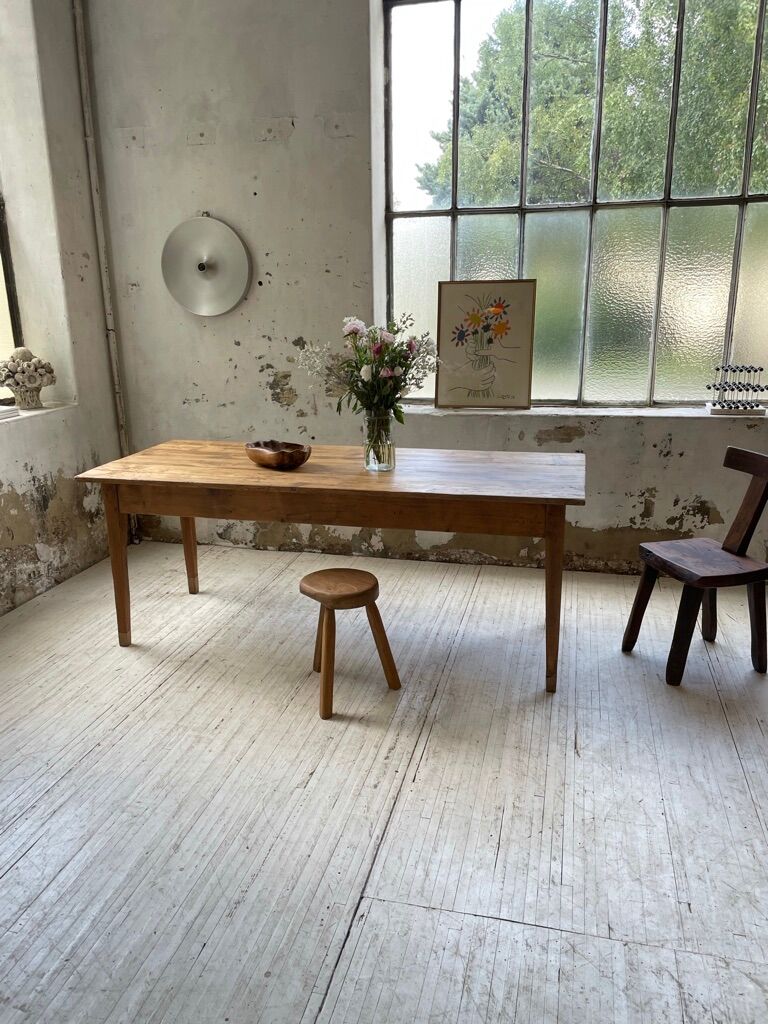 Farm table pine and walnut 2m