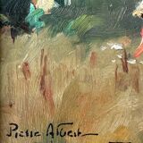Oil on cardboard signed Pierre Albert Leroux