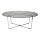 Midcentury Chrome and Glass Dining Table, Italy, 1970s