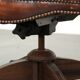 English cowhide Chesterfield swivel and tilt button seat office chair