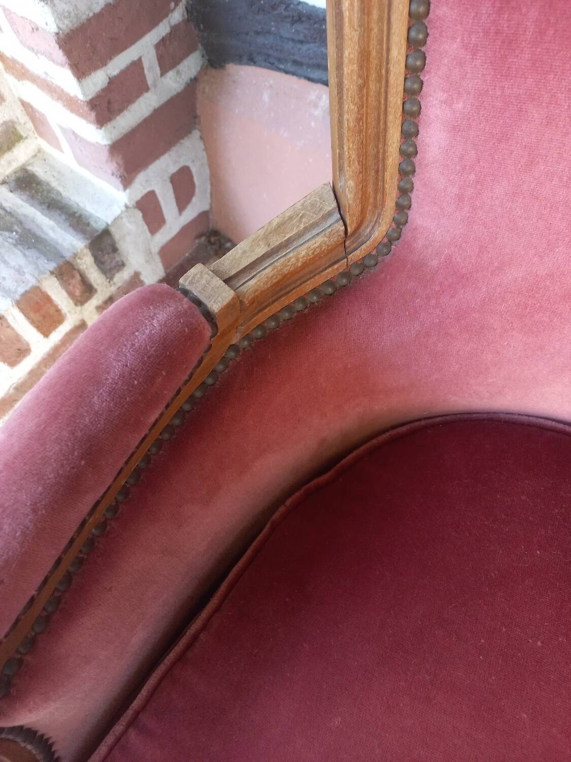 Louis XVI style bergère armchair