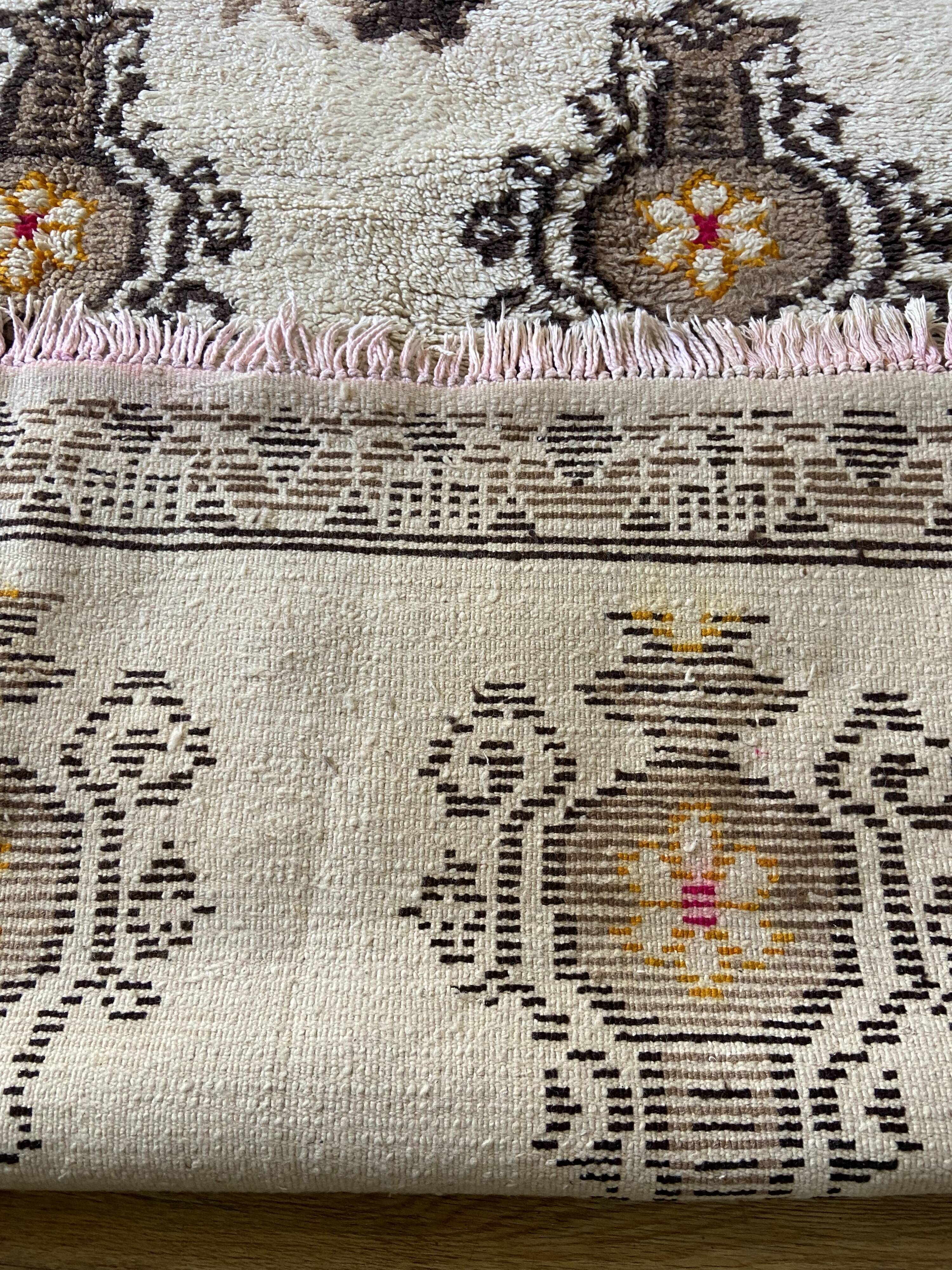 Berber wool carpet 260x130cm