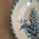 Lot 4 blue plates in opaque porcelain from Gien Fougères collection