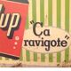 Metal plate sign