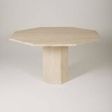 Octagonal Travertine Dining Table