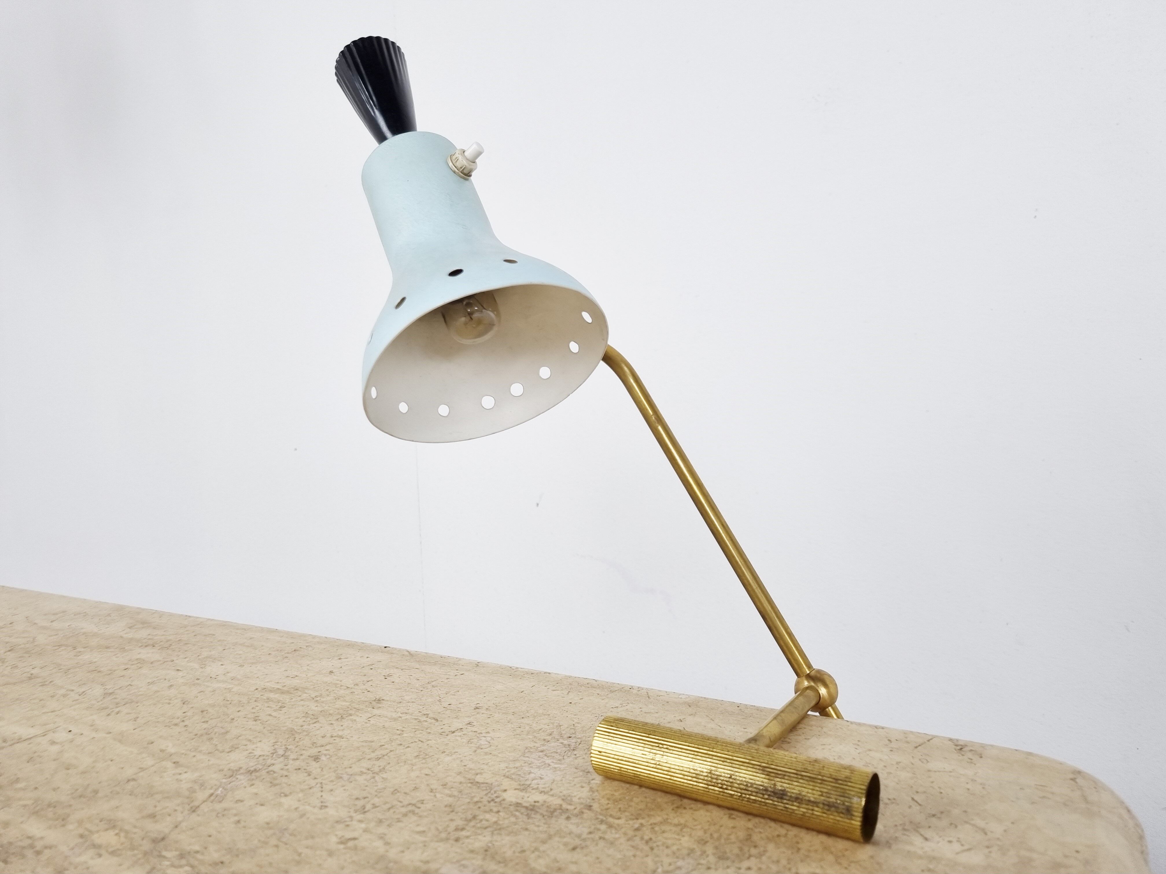 Vintage italian diabolo counter balancing table lamp, 1960s