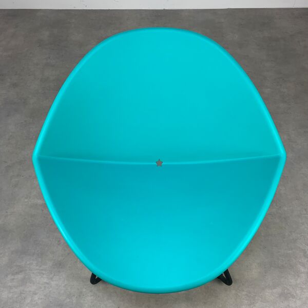 Fauteuil de Niels Gammelgaard modèle Lips pour Ikea bleu, vert
