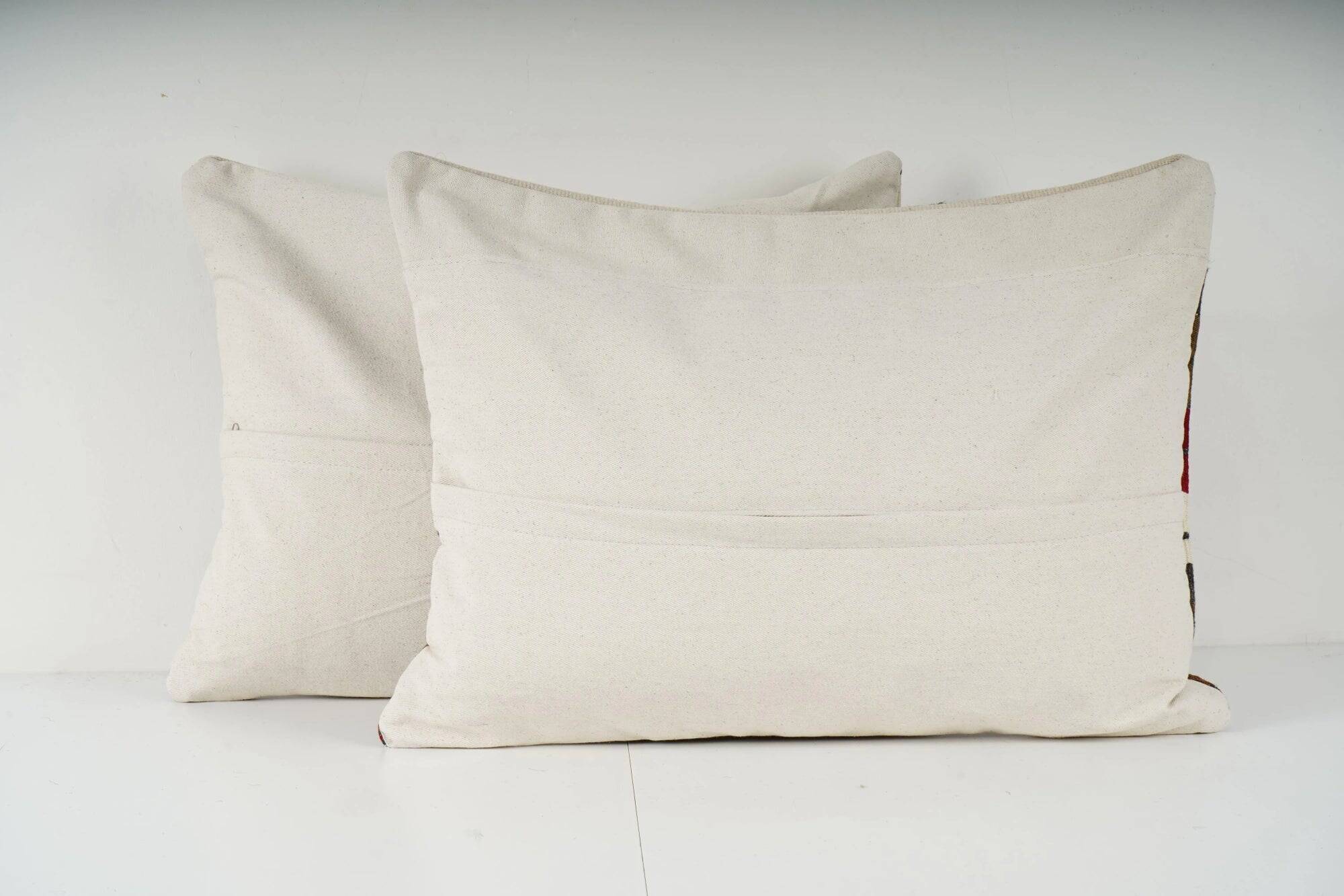Set of 2 vintage kilim cushion covers 46x61 cm
