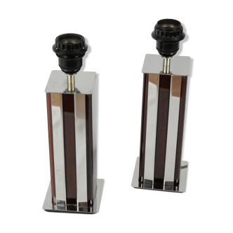 Pair of table lamp legs 70s