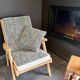 Restored vintage Scandinavian armchair – Casal Collection Tailleur fabric