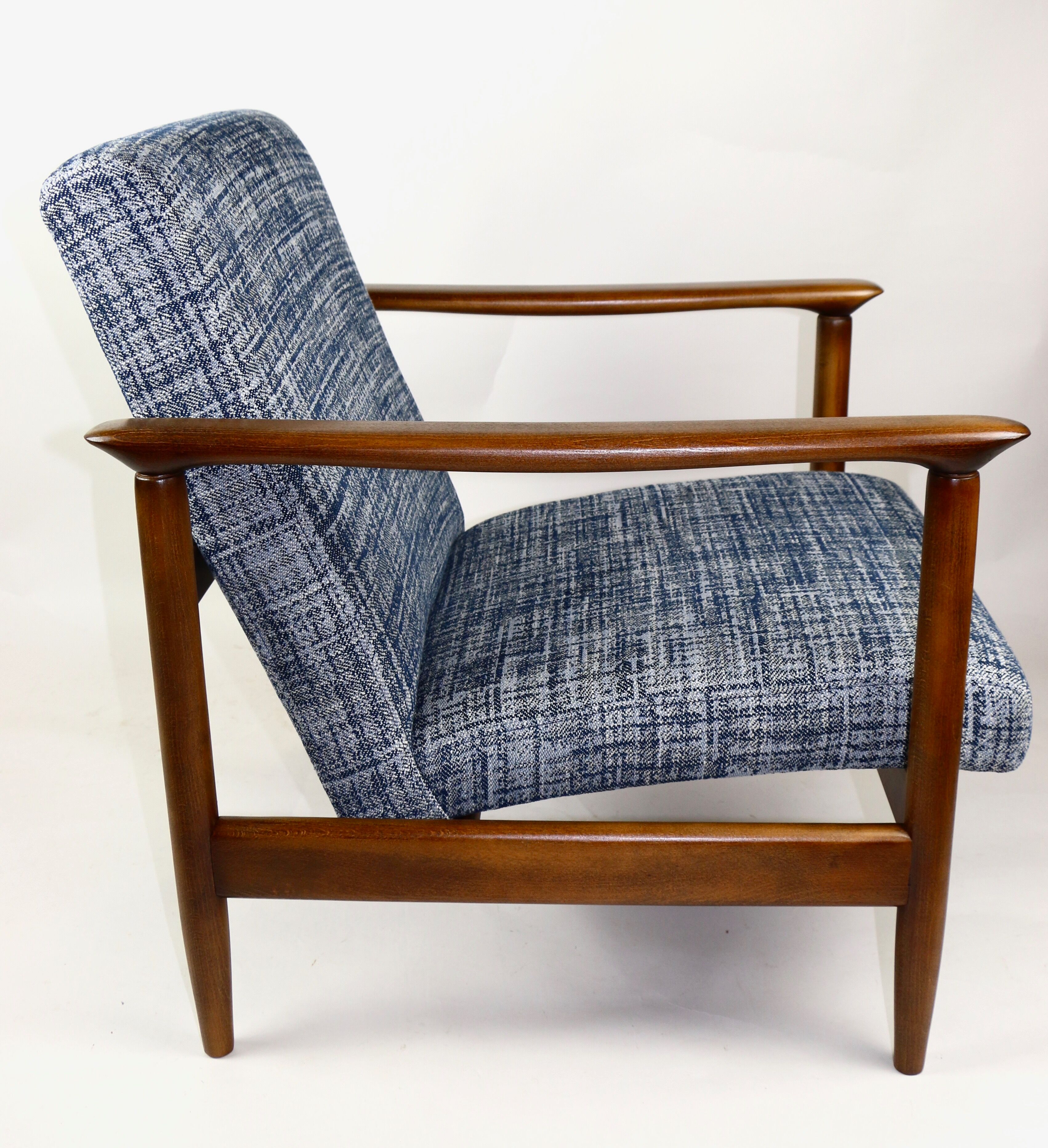 Fauteuil bleu par Edmund Homa, années 1970