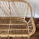 Vintage rattan two-seater sofa