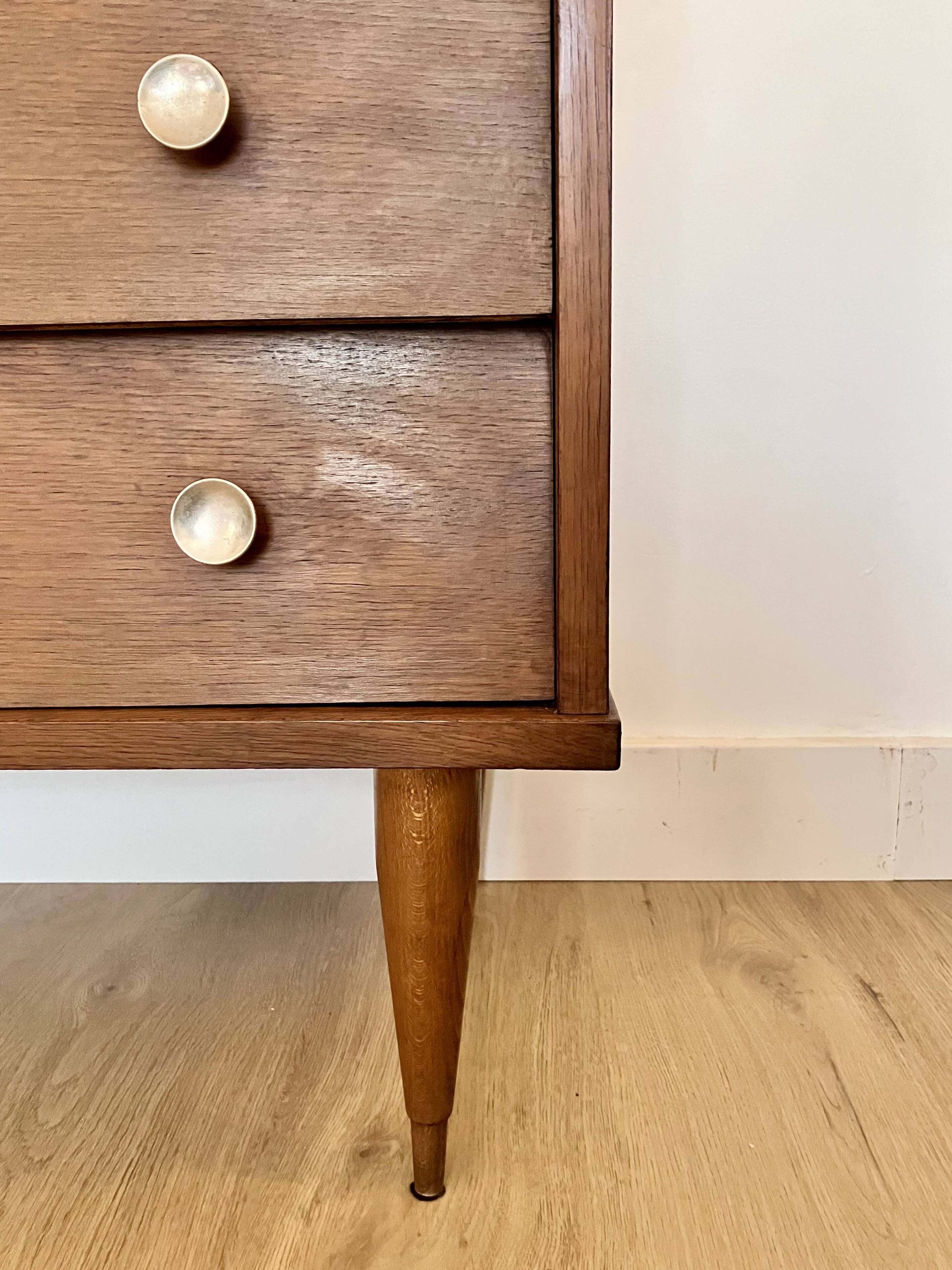 Tapered leg chest of drawers
