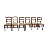 Set of six mulched chairs