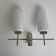 Vintage double wall light "maison arlus" 1950