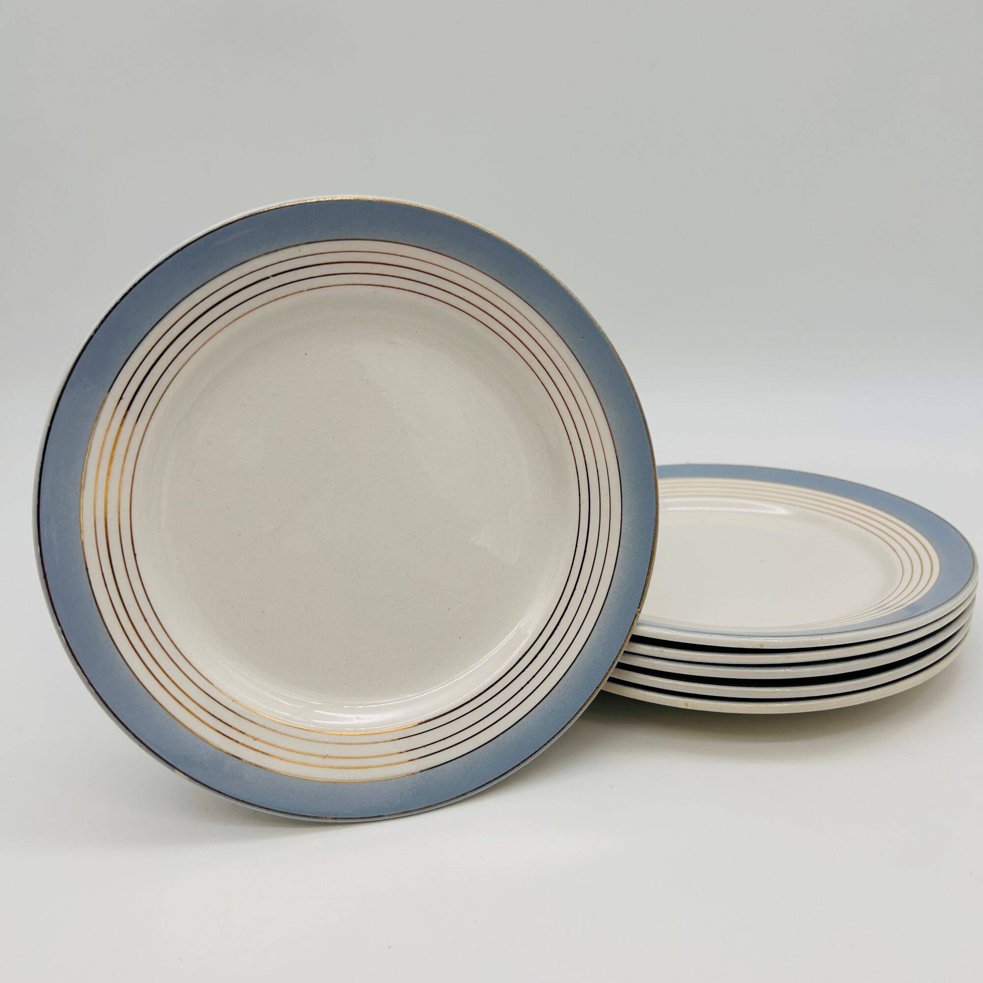 6 assiettes à dessert Lunéville KG, modèle Alma