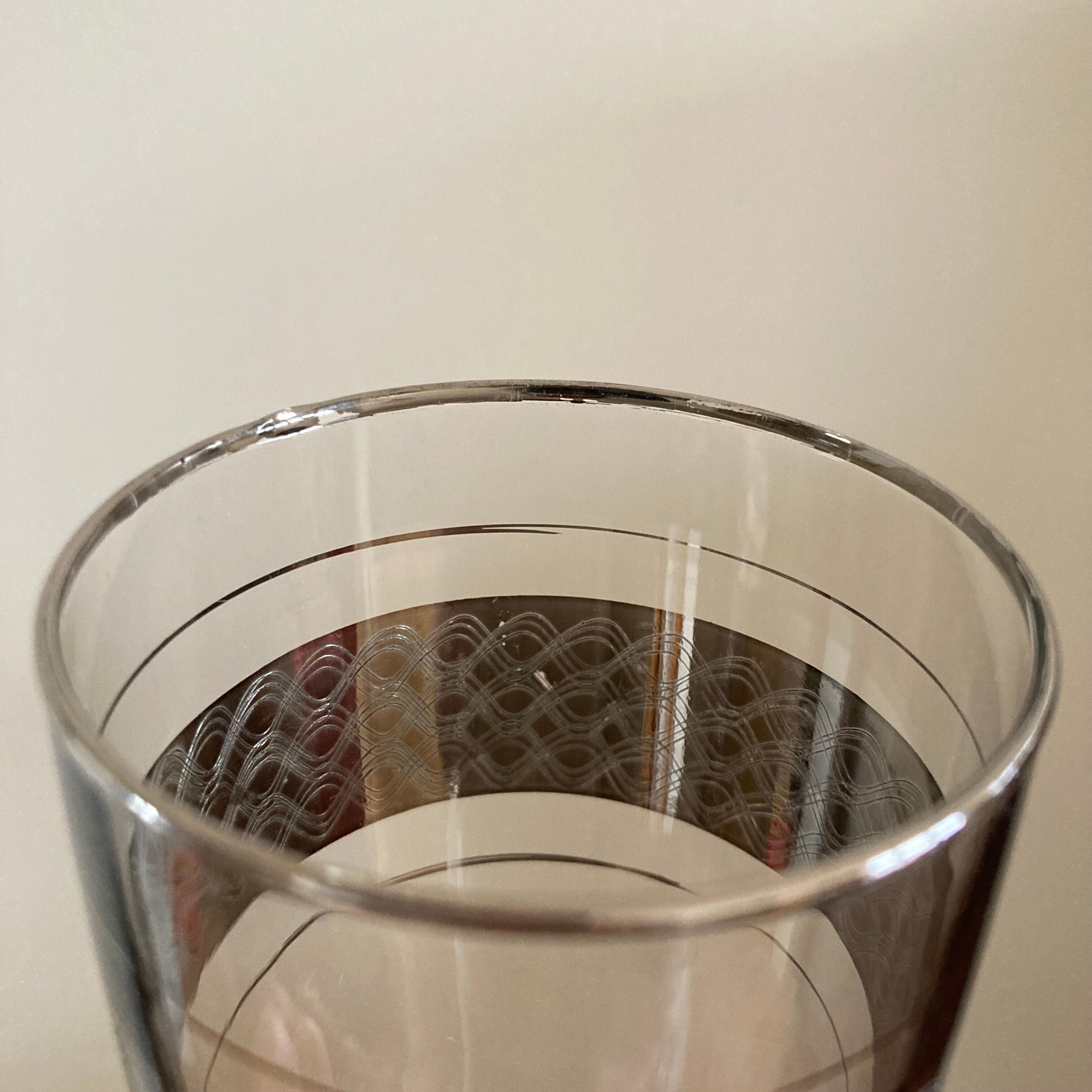 4 glasses with orangeade silver décor