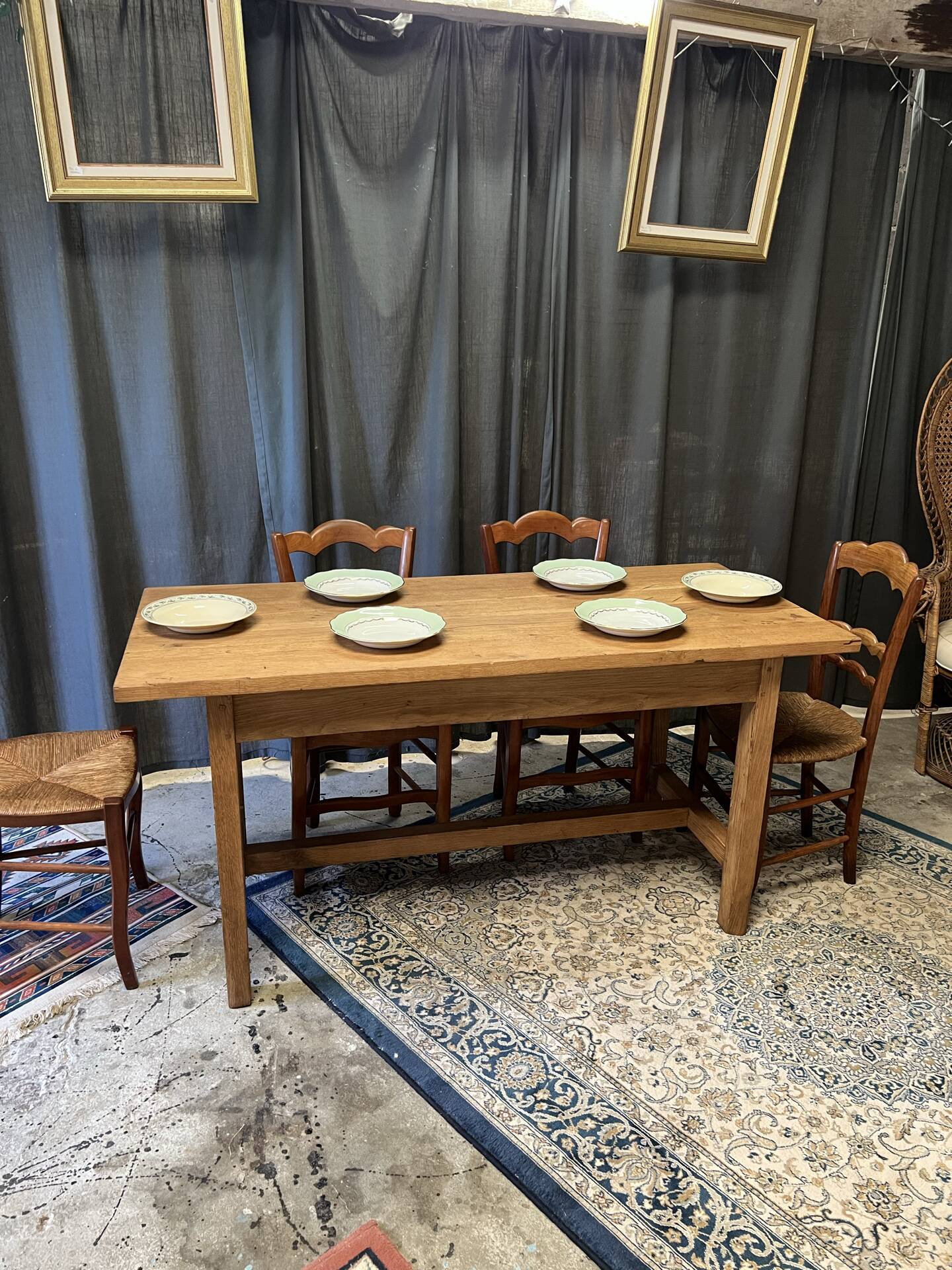 Small farmhouse table in solid oak
