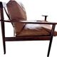 Grete Jalk leather armchair for Poul Jeppesen "PJ56"