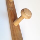 Coat rack 2m, 14 wooden wall hooks