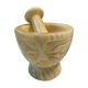 Mortar with alabaster pestle