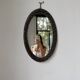 Miroir brutaliste ovale « chaine » 1950