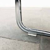 Grey German cantilever chairs B25 with leather cushions from Tecta, set of 4.