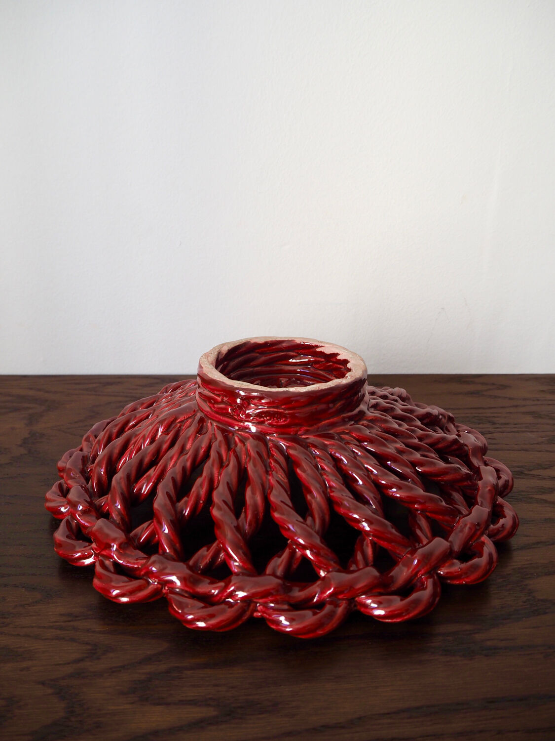 Fruit dish in majolica Cerenne Vallauris