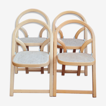 Suite of 4 folding chairs model Arca by Gigi Sabadin for Crassevig Italy 1975