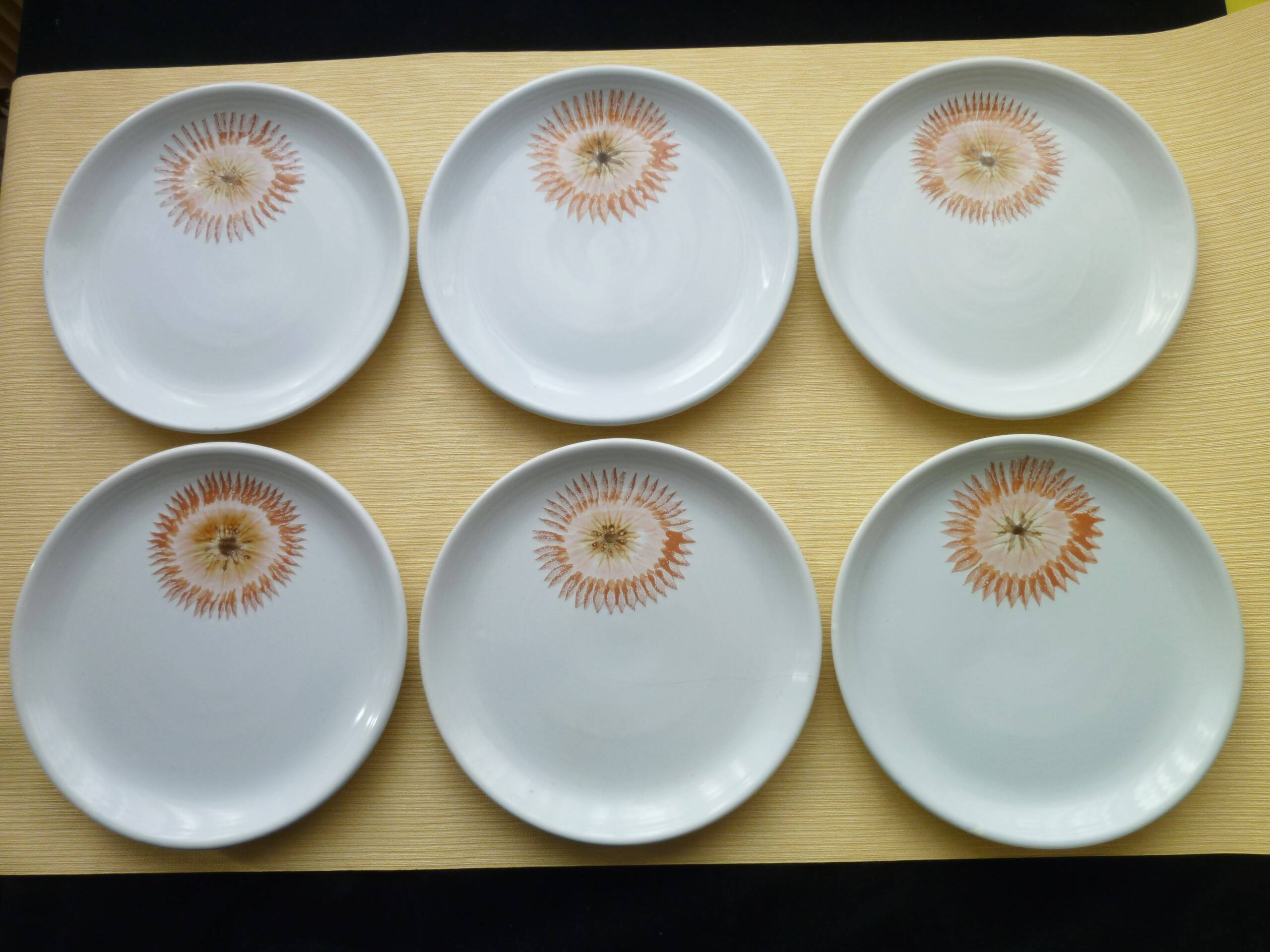 6 Assiettes plates de la faïencerie de St Amand 1713  Vintage