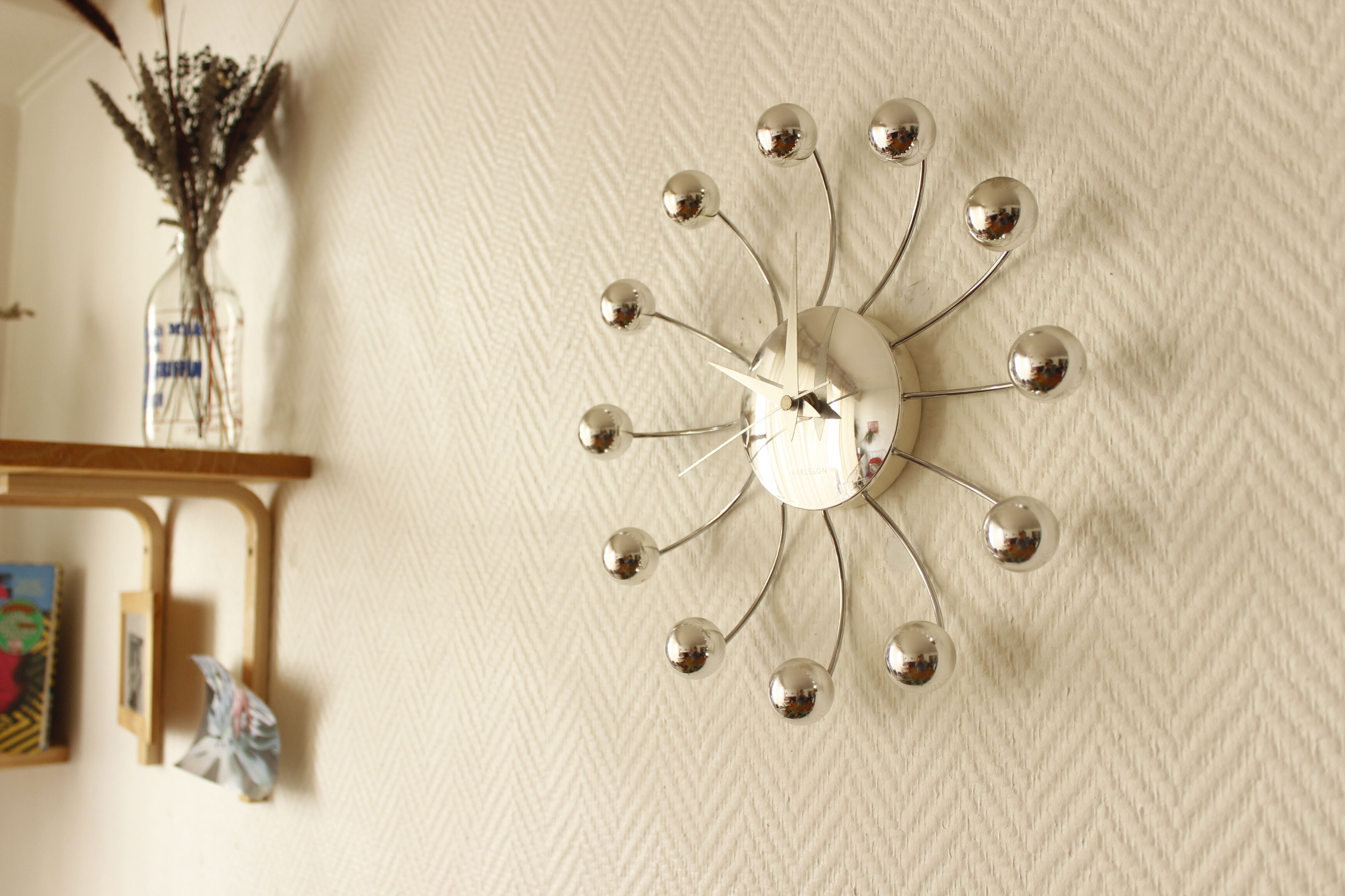 Karlsson Spider Chrome clock