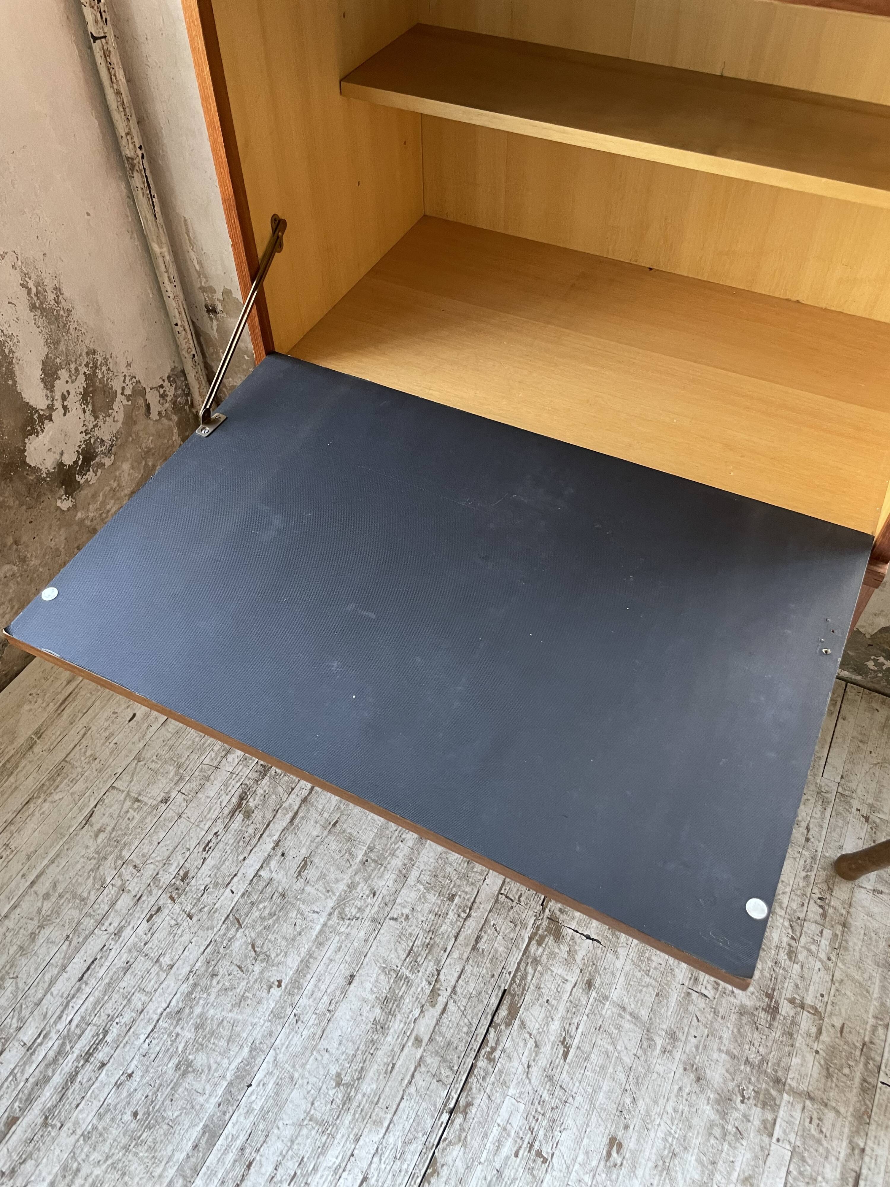 Modernist teak secretary desk, 1950s