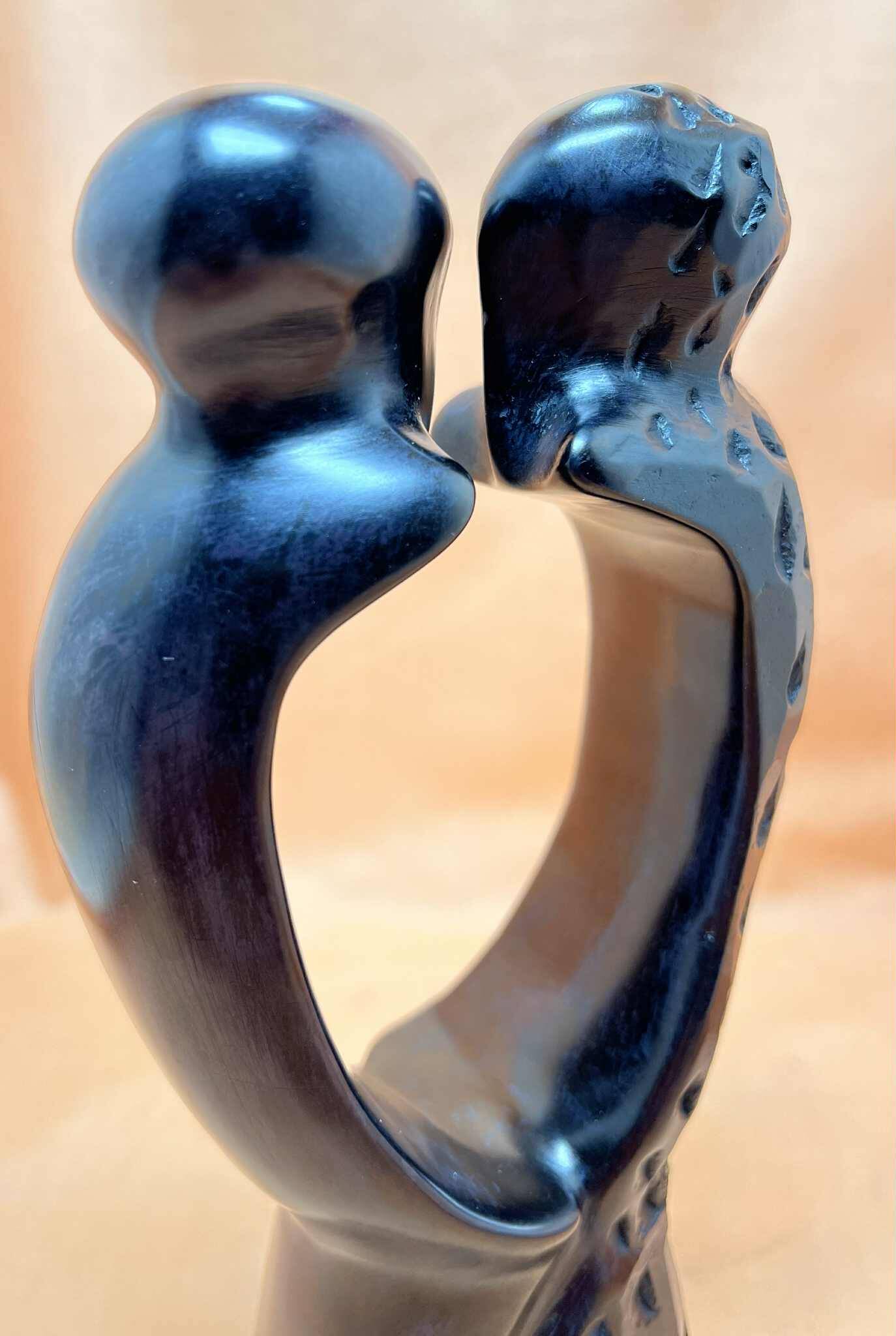 Loving couple in soapstone African art from GmbH