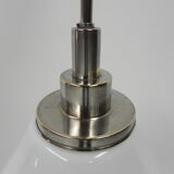 Art Deco school lamp with white glass shade