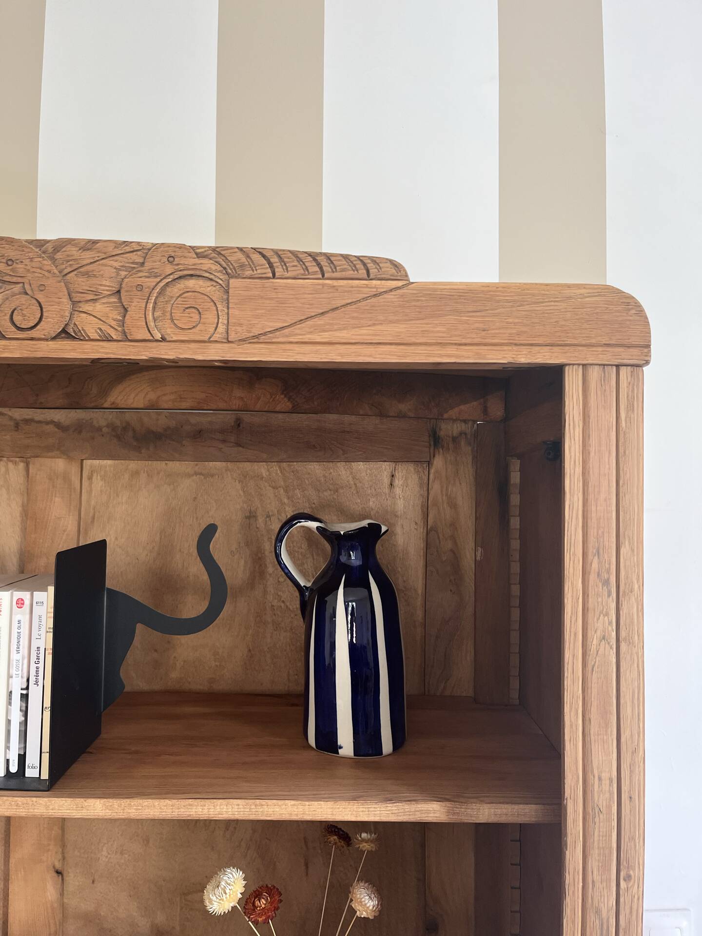 Art Deco library in solid oak