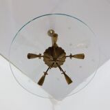 Lustre en laiton et verre du milieu du siècle Pietro Chiesa, années 1940