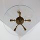 Lustre en laiton et verre du milieu du siècle Pietro Chiesa, années 1940