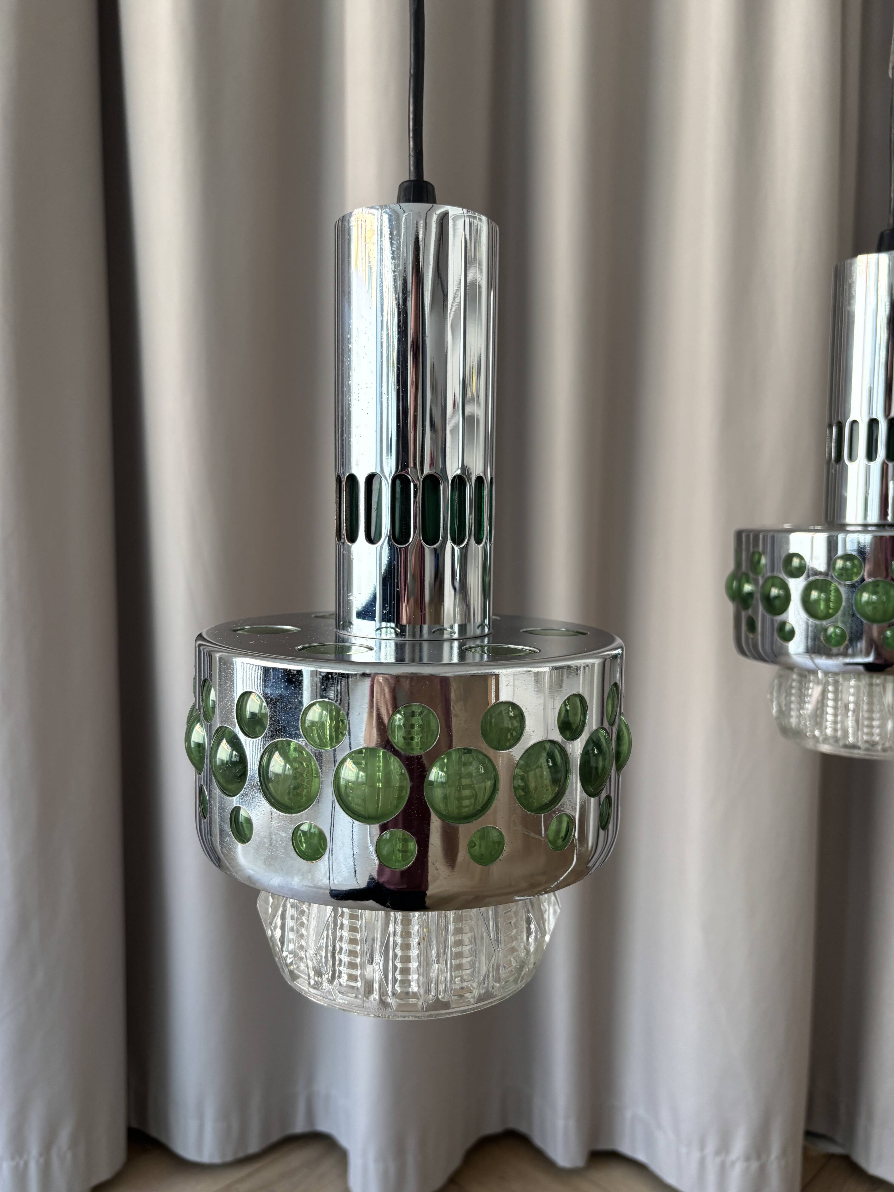 Massive Space Age Chrome Chandelier – 1970s