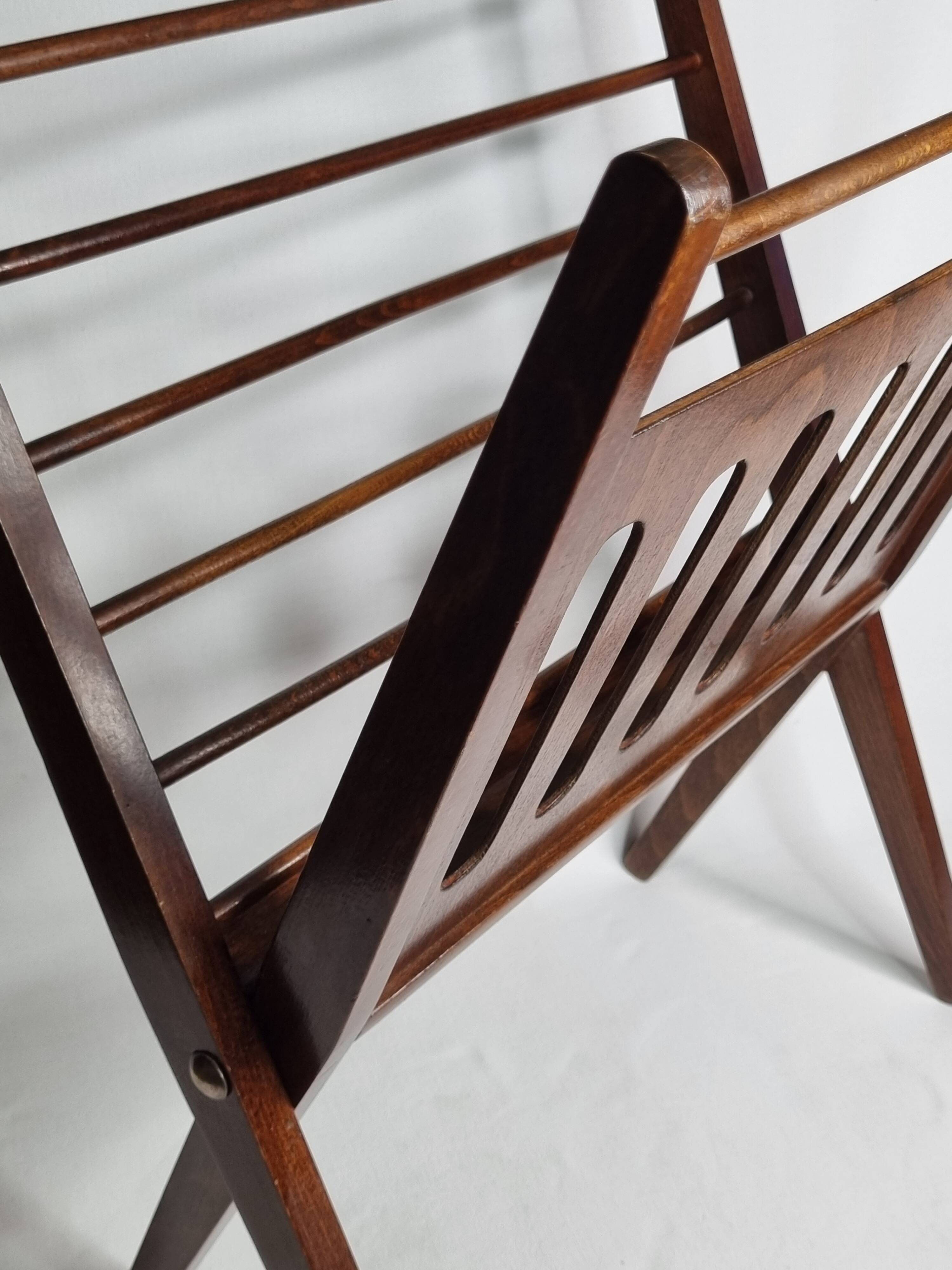 Folding teak magazine rack by Cees Braakman