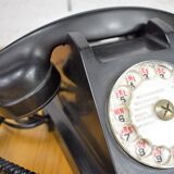 Old black Bakelite phone