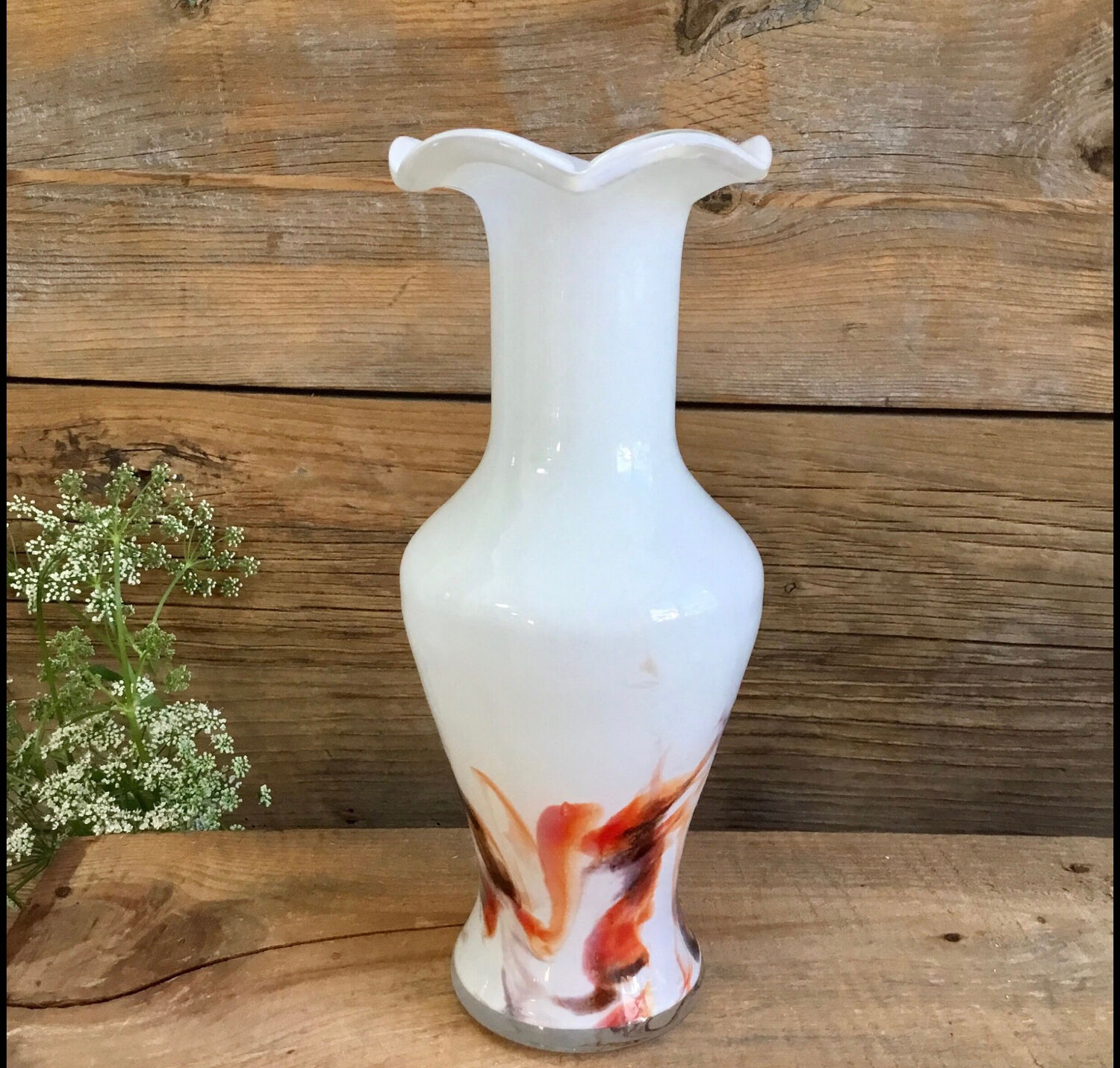 Vintage opaque glass vase